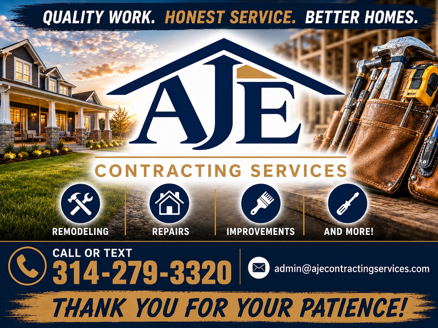 AJE Contracting Services promotional graphic